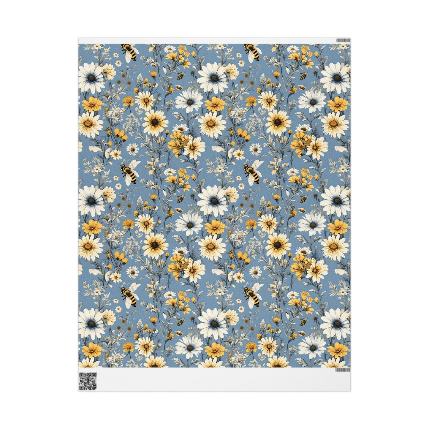 Floral with bees wrapping paper