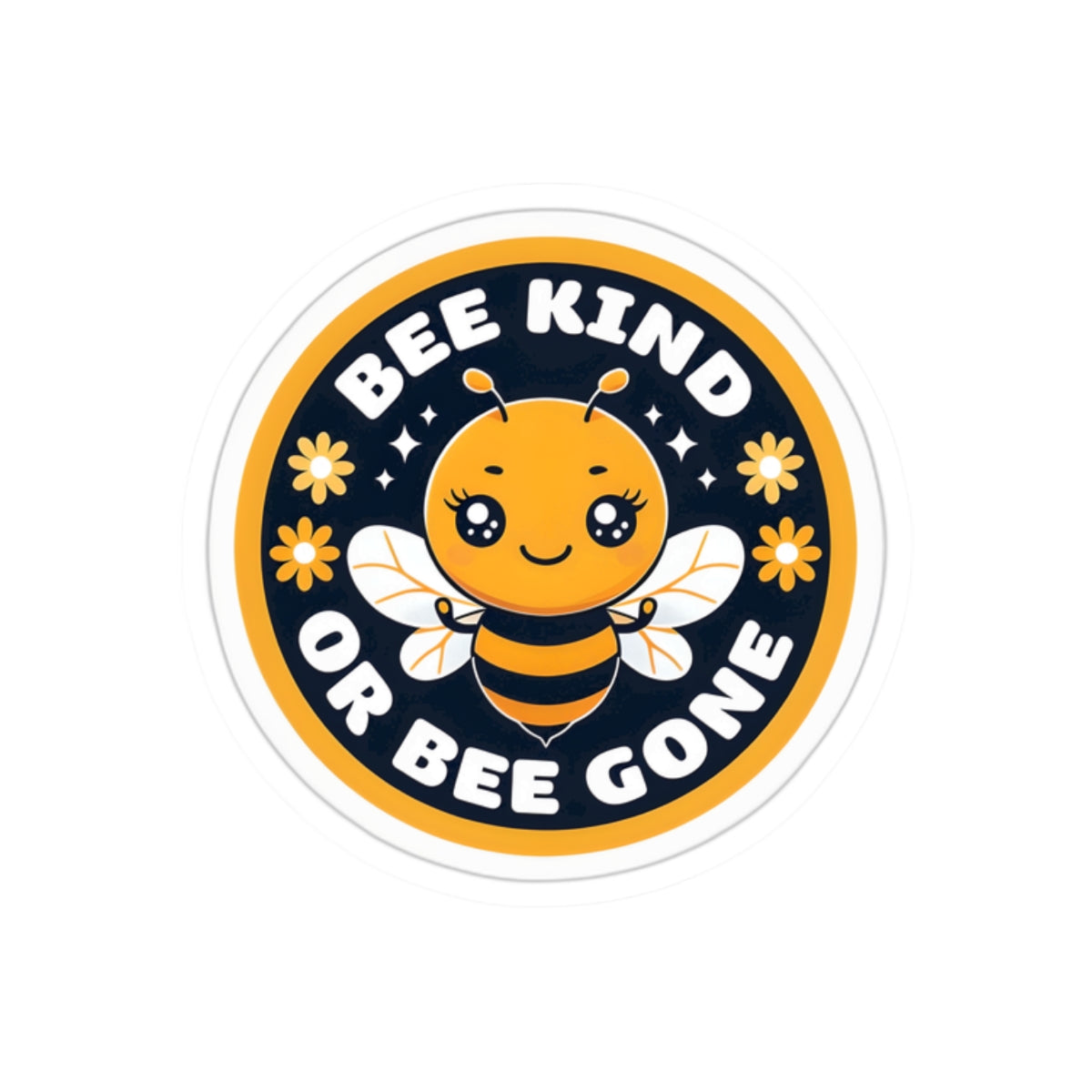 Bee Kind Kiss-Cut Sticker | Cute Bee Design | Inspirational Vinyl Decal for Laptops, Water Bottles, Journals, Gifts