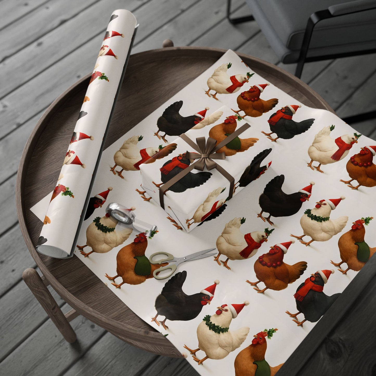 Christmas Chickens Wrapping Papers