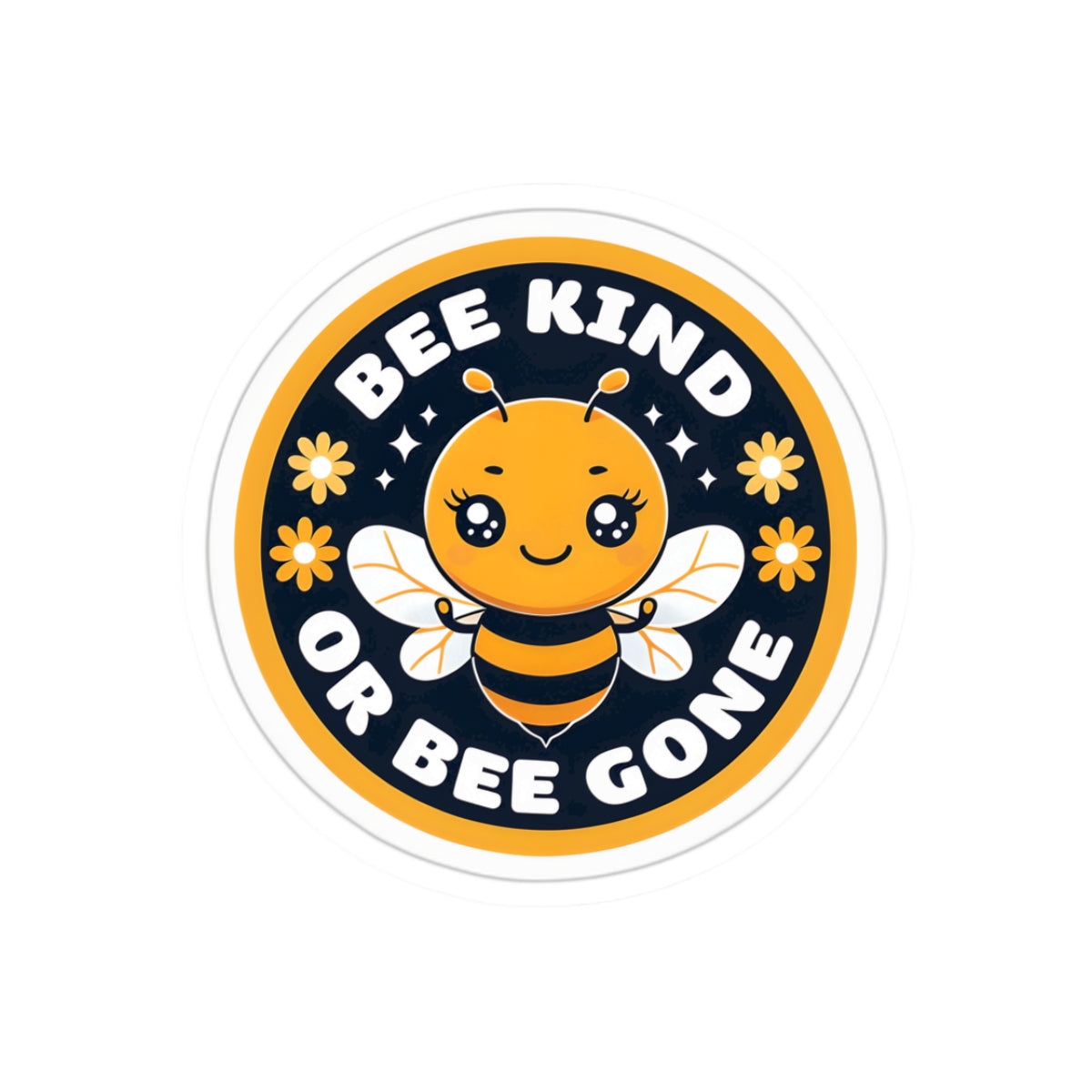 Bee Kind Kiss-Cut Sticker | Cute Bee Design | Inspirational Vinyl Decal for Laptops, Water Bottles, Journals, Gifts