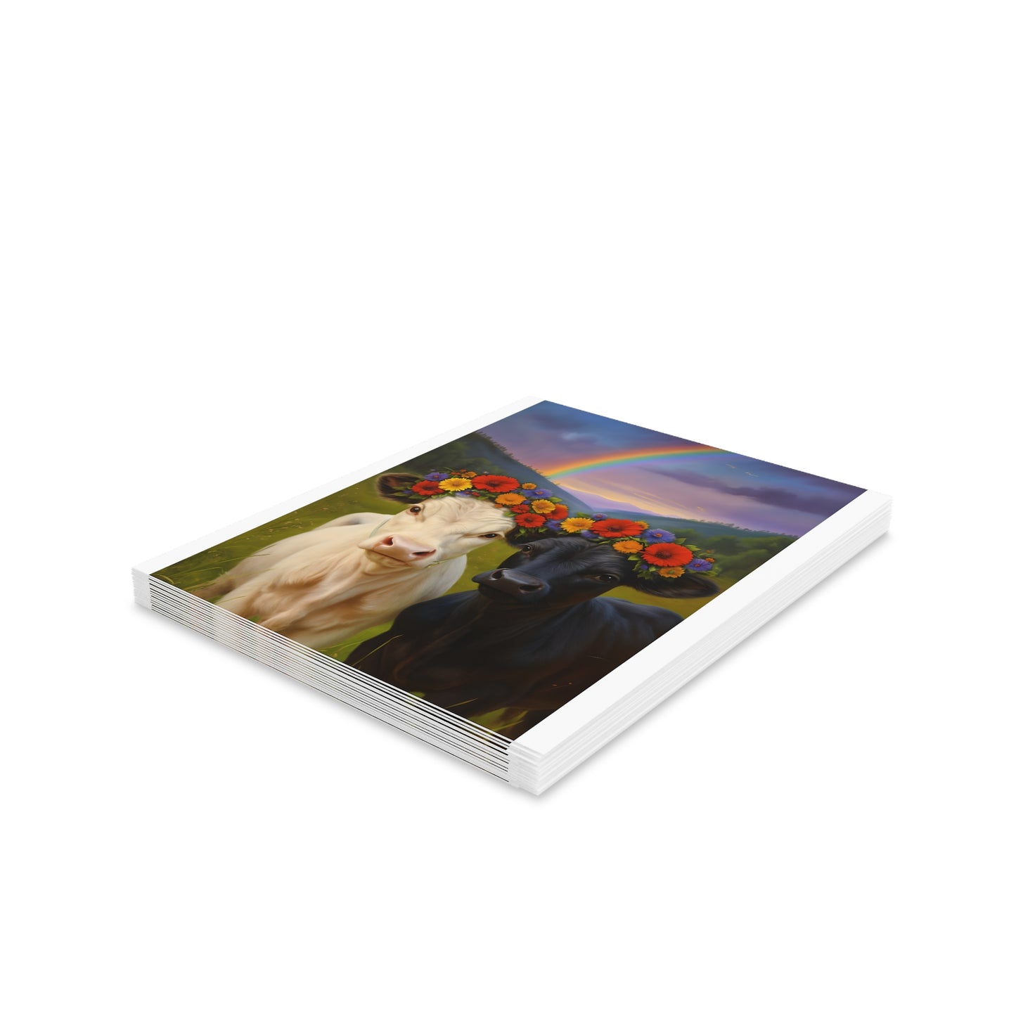 Greeting Cards - Cute Cow Blank Card Collection (8, 16, and 24 pcs)