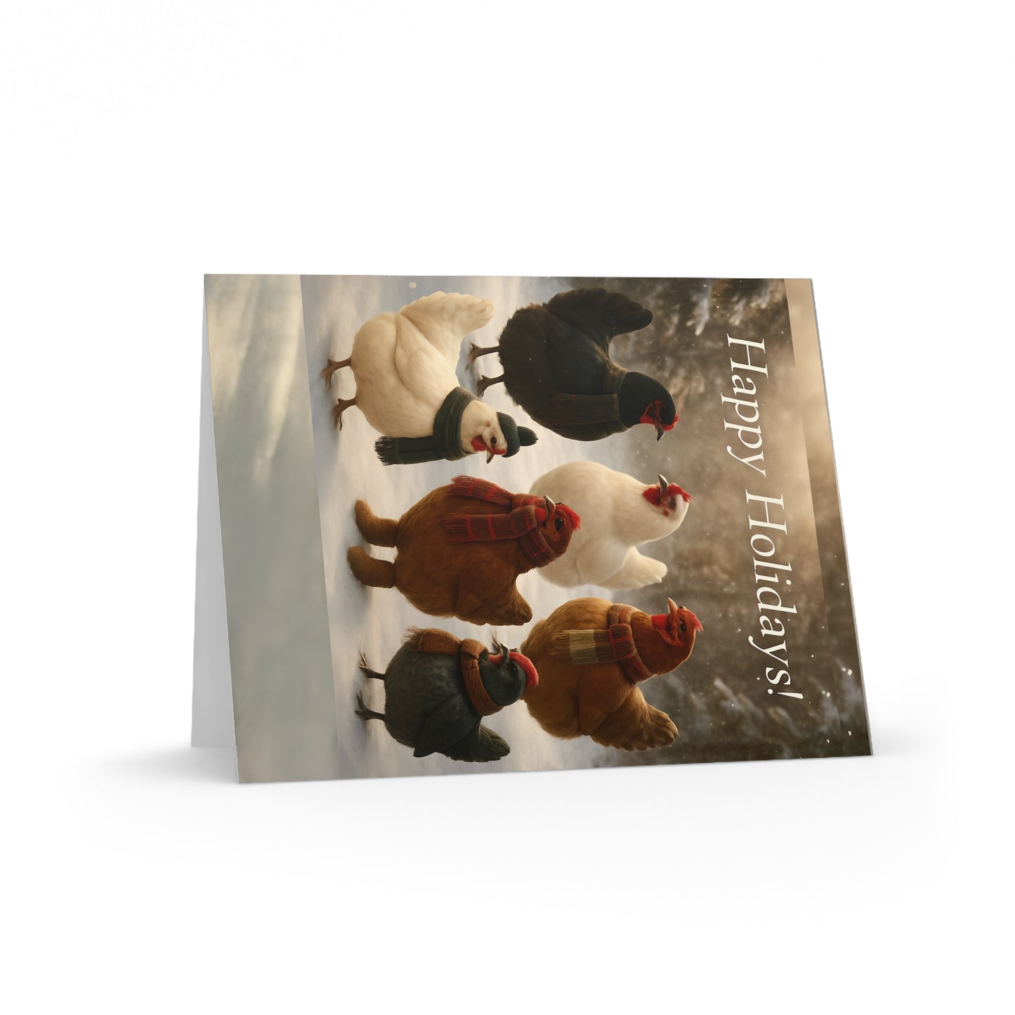 Christmas Chicken Greeting Cards (8, 16, and 24 pcs)