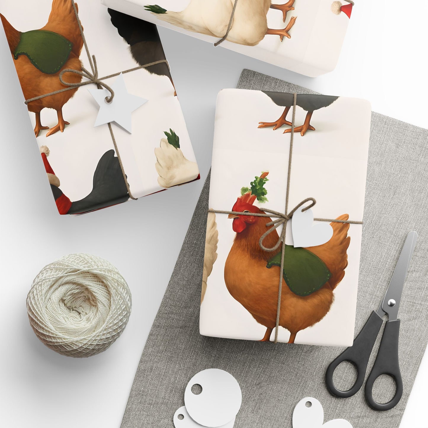 Christmas Chickens Wrapping Papers