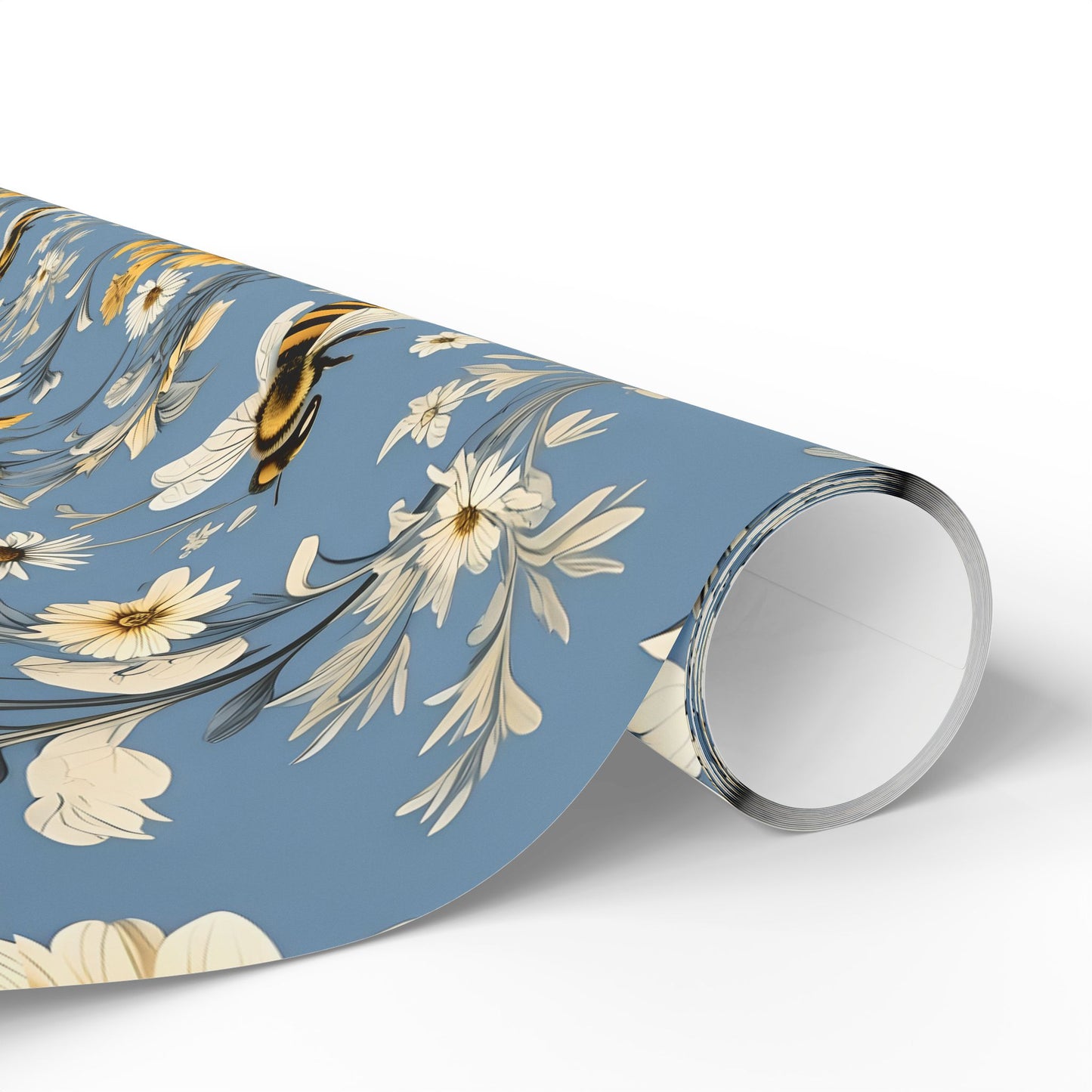 Floral with bees wrapping paper
