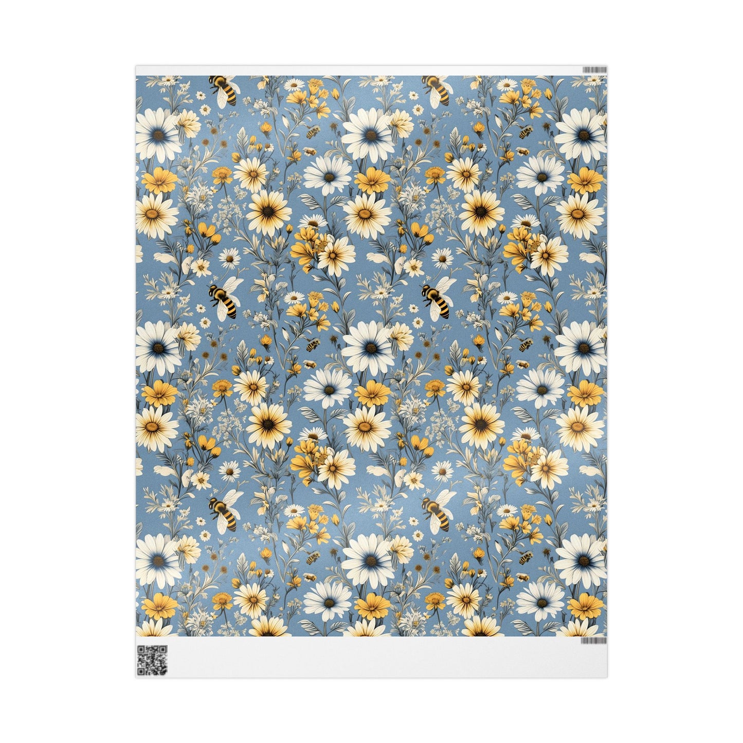 Floral with bees wrapping paper
