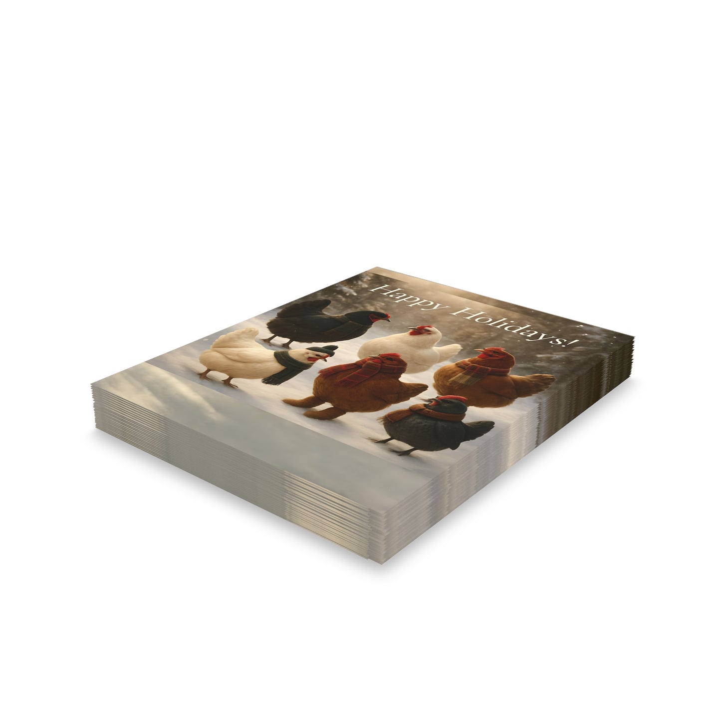 Christmas Chicken Greeting Cards (8, 16, and 24 pcs)