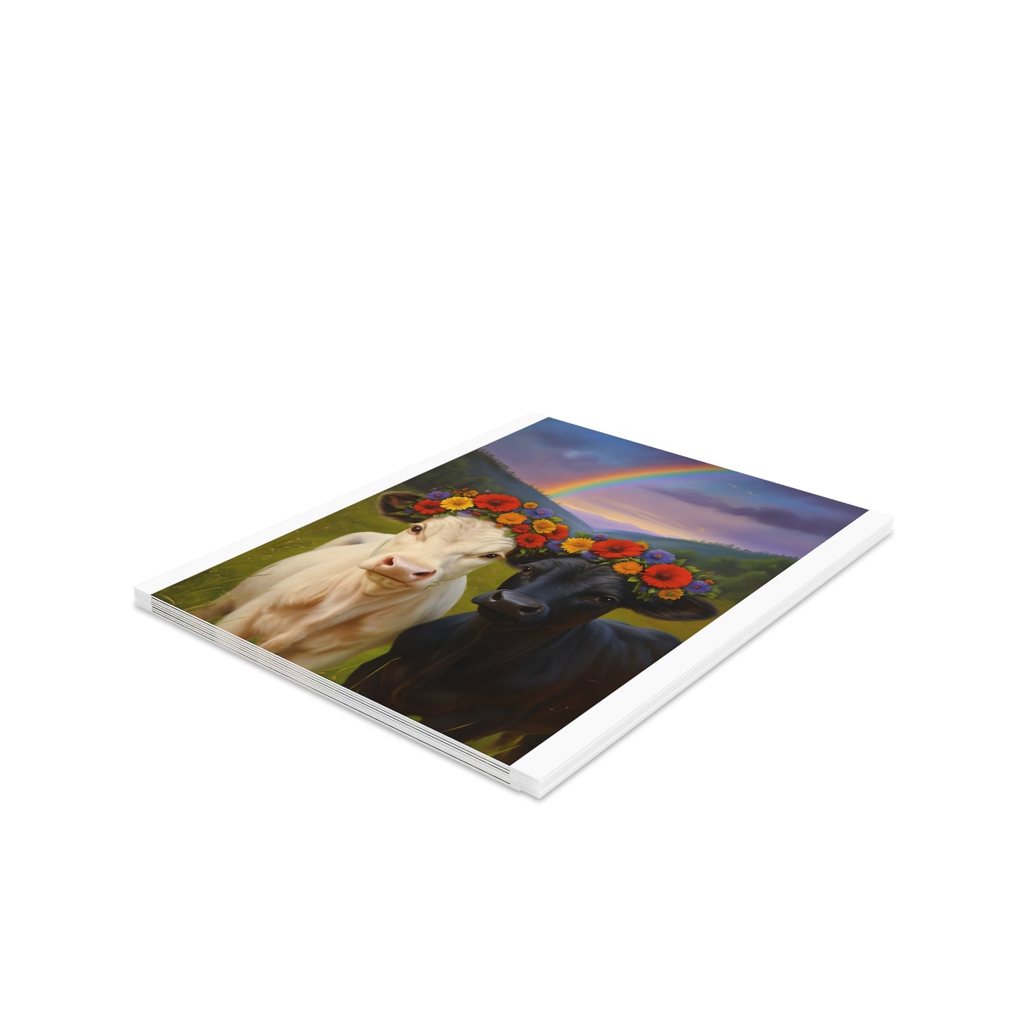 Greeting Cards - Cute Cow Blank Card Collection (8, 16, and 24 pcs)