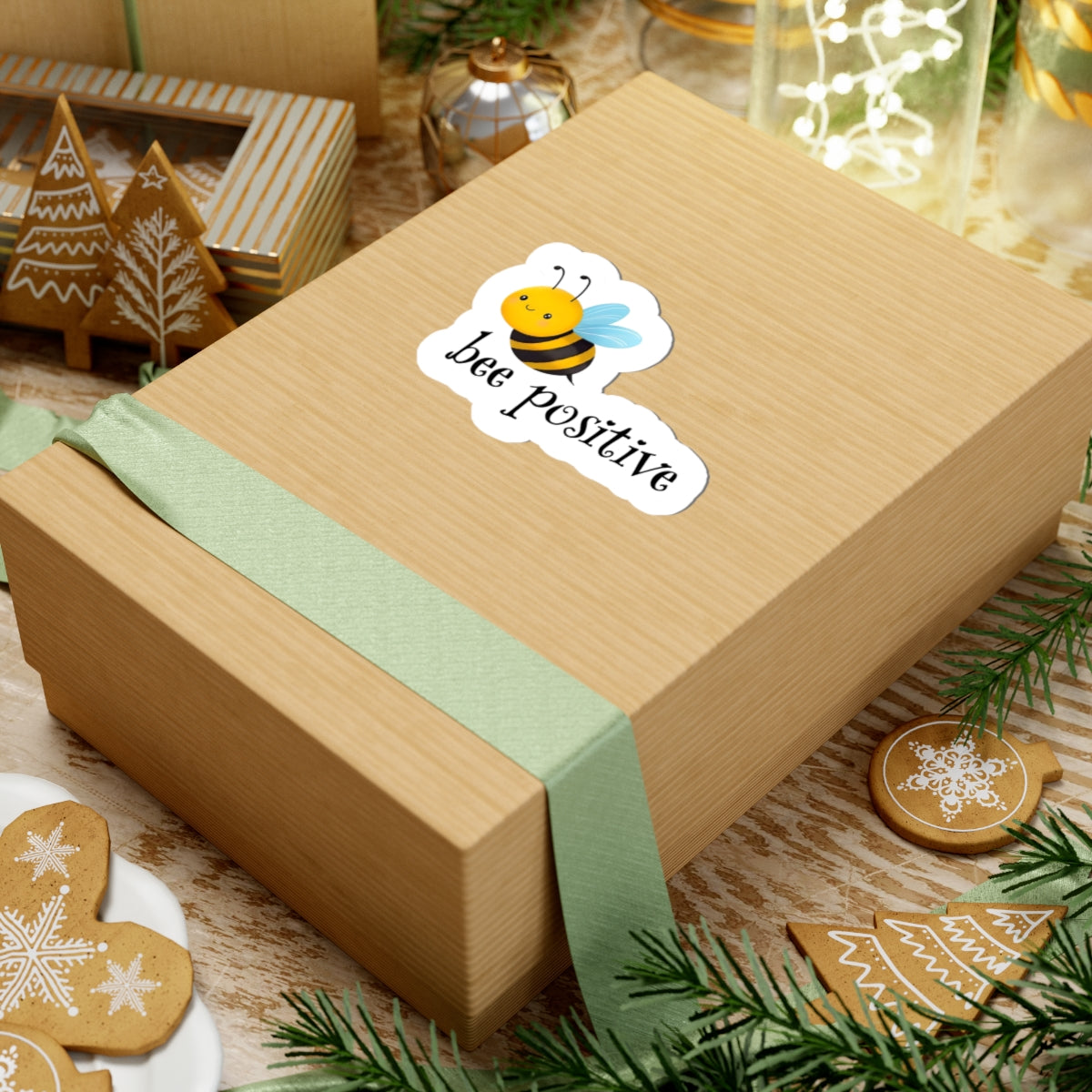 Bee Positive Stickers, Motivational Bee Art, Cute Laptop Decor, Fun Gift for Friends, Positive Vibes, Inspirational Wall Stickers