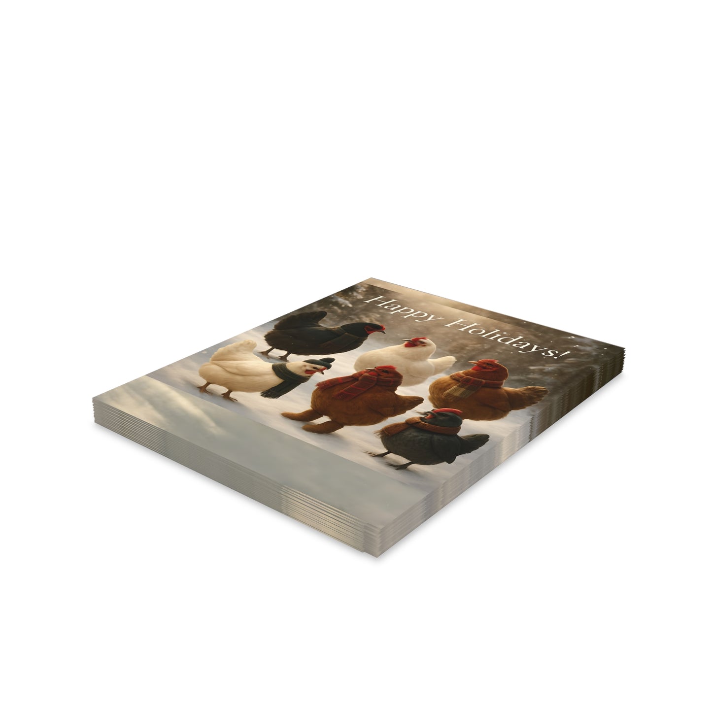 Christmas Chicken Greeting Cards (8, 16, and 24 pcs)
