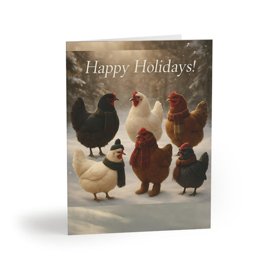 Christmas Chicken Greeting Cards (8, 16, and 24 pcs)