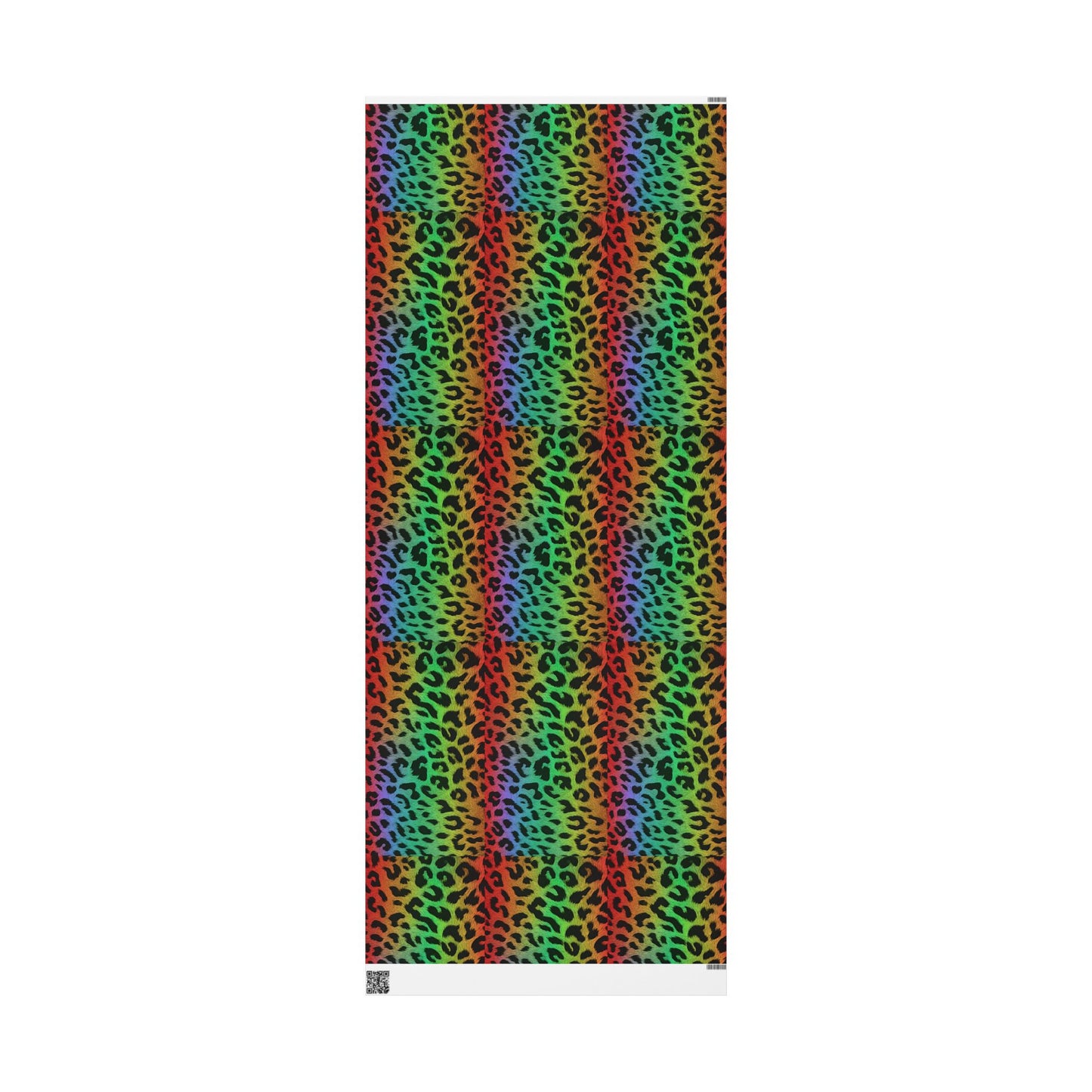 Rainbow leopard wrapping paper