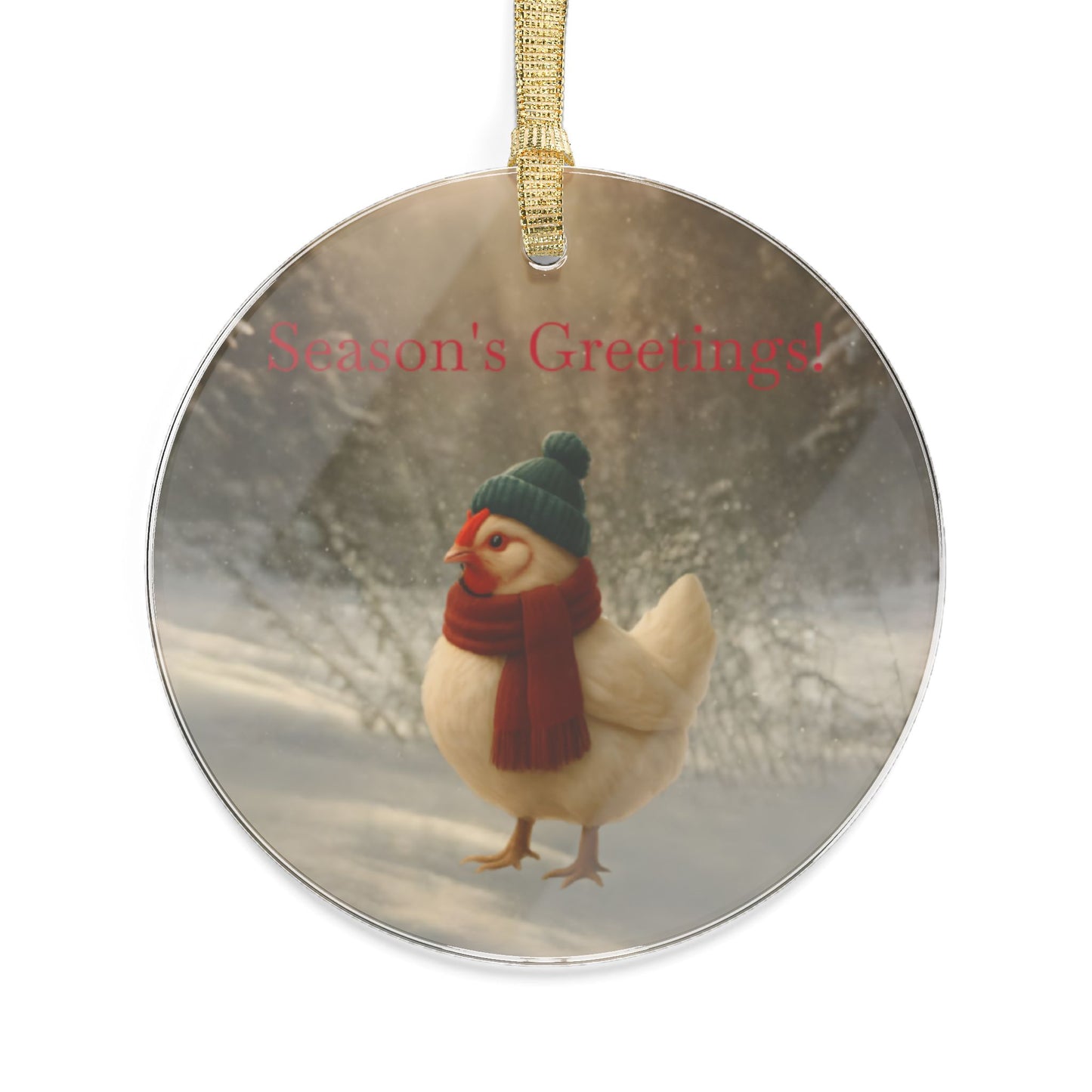 Season's Greetings Acrylic Ornaments, Holiday Decor, Christmas Gifts, Festive Hanging Decorations, Winter Wonderland Ornaments