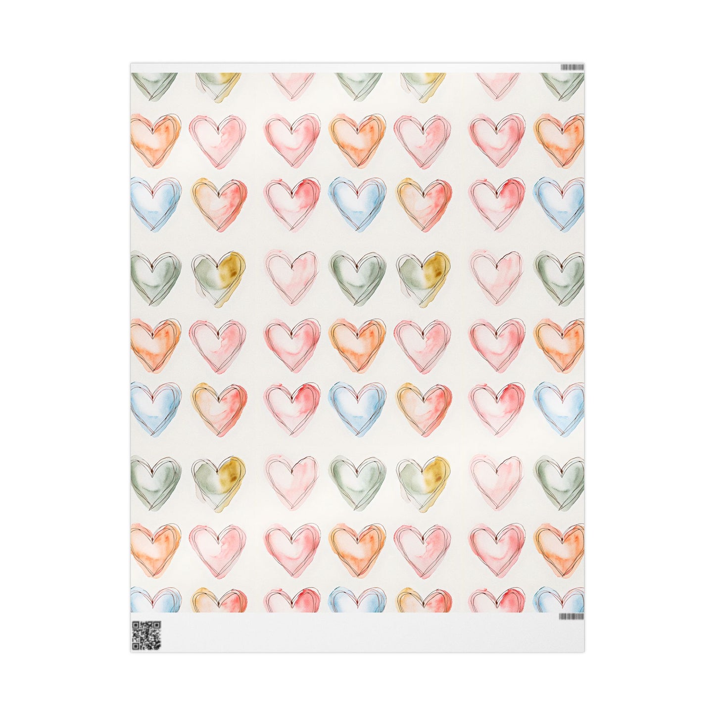 Charming Heart Pattern Wrapping Paper, Ideal for Valentine's Day, Birthdays, Gift Wrapping, Scrapbooking, Craft Projects