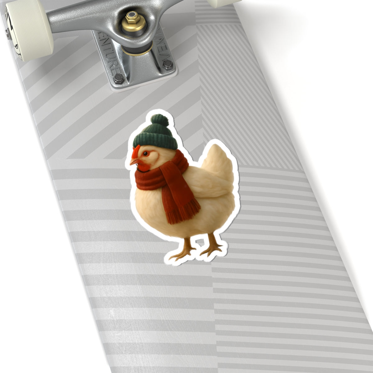 Whimsical Winter Chicken Stickers, Cute Animal Decor, Funny Chicken Art, Laptop Stickers, Gift for Farm Animal Lovers