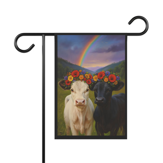 Banner - Gorgeous Cows with a Rainbow Design