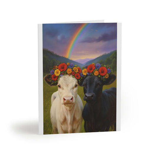 Greeting Cards - Cute Cow Blank Card Collection (8, 16, and 24 pcs)
