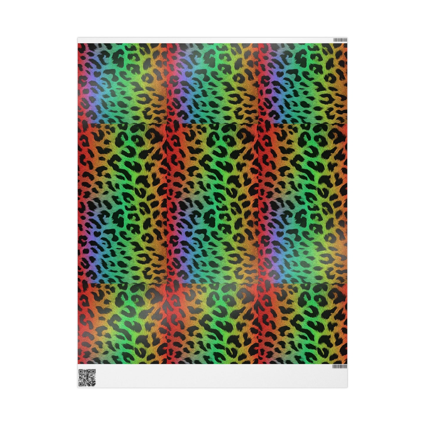 Rainbow leopard wrapping paper