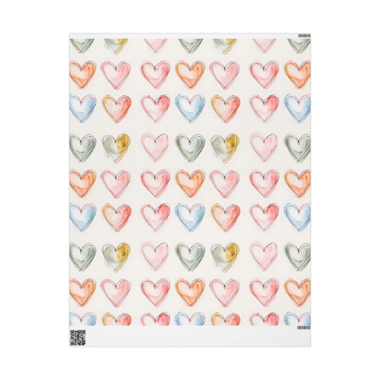 Charming Heart Pattern Wrapping Paper, Ideal for Valentine's Day, Birthdays, Gift Wrapping, Scrapbooking, Craft Projects