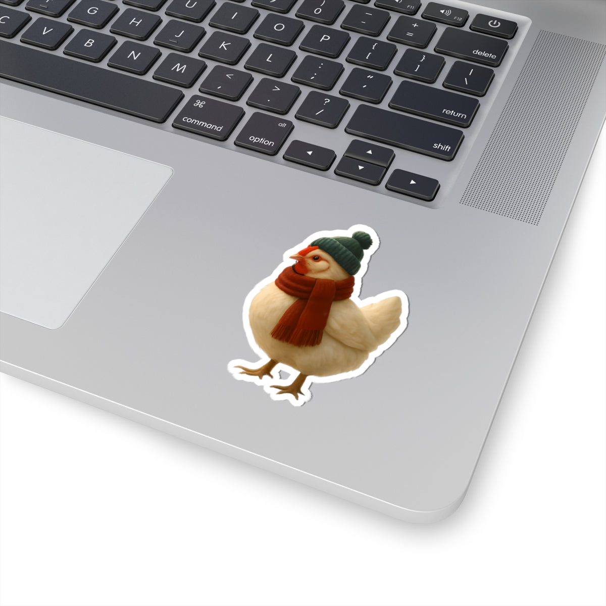 Whimsical Winter Chicken Stickers, Cute Animal Decor, Funny Chicken Art, Laptop Stickers, Gift for Farm Animal Lovers