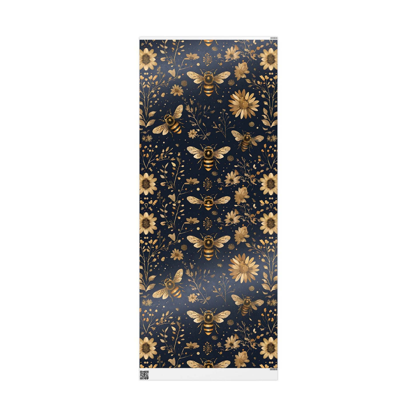 Wrapping Paper - Chic Floral with Bees Design