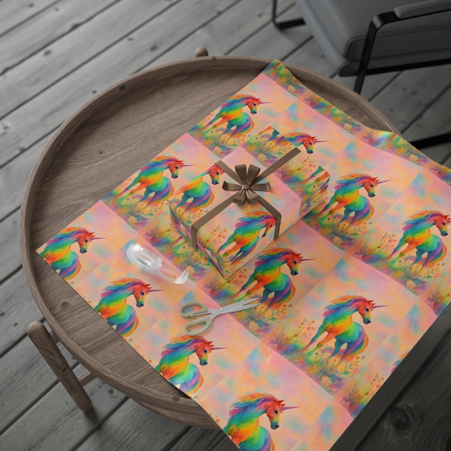 Wrapping Papers - Rainbow Unicorn Design