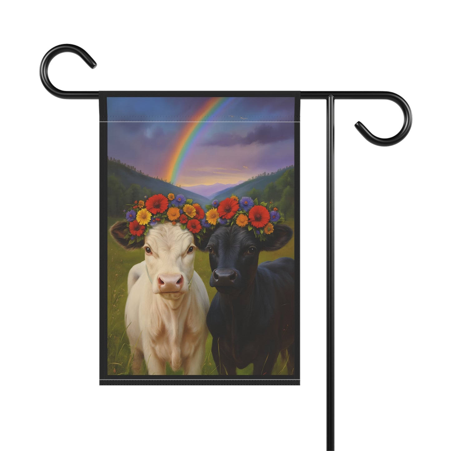 Banner - Gorgeous Cows with a Rainbow Design