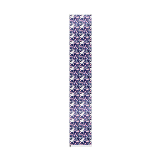 Elegant swan, leopard and flamingo wrapping paper