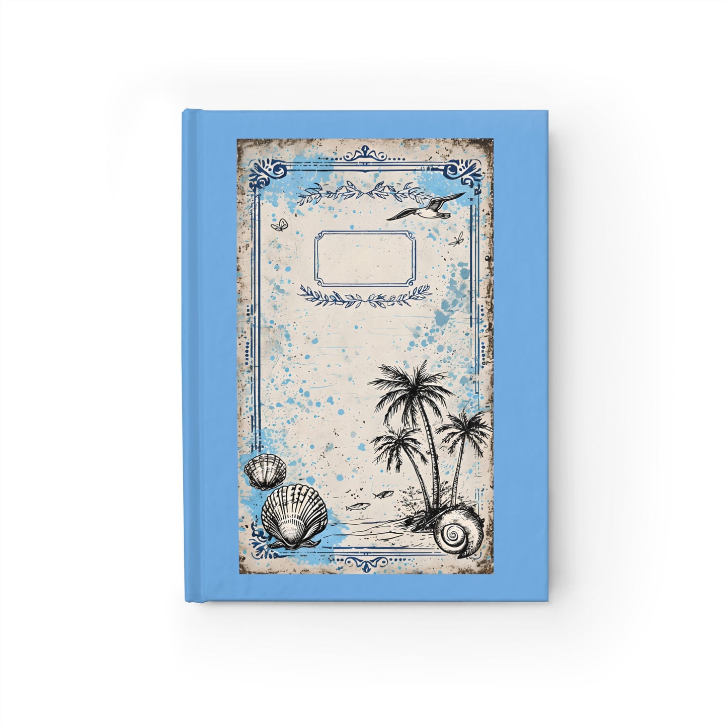 Tropical Beach Journal, Coastal Notebook for Shell Collectors, Travel Diary, Ocean Lovers Gift, Marine Life Writing
