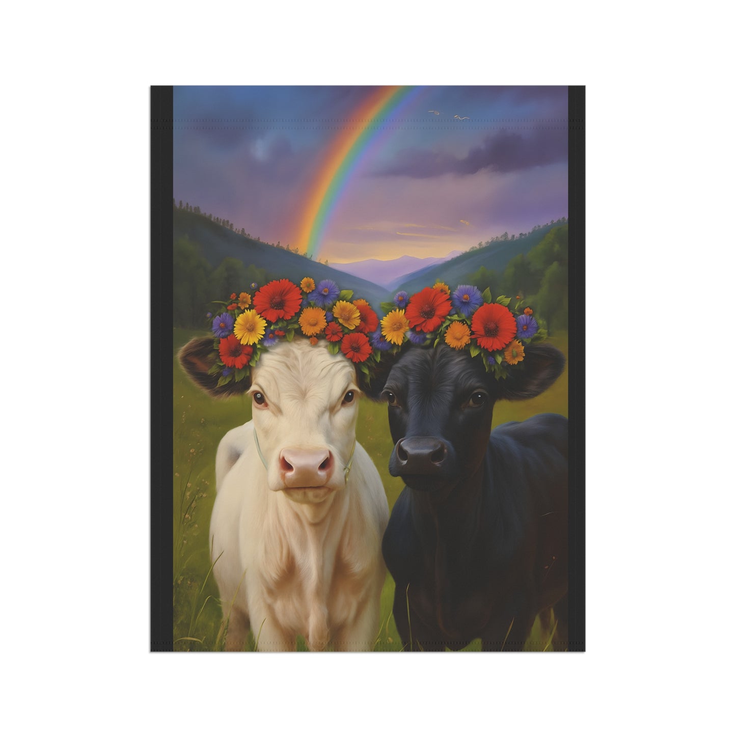 Banner - Gorgeous Cows with a Rainbow Design