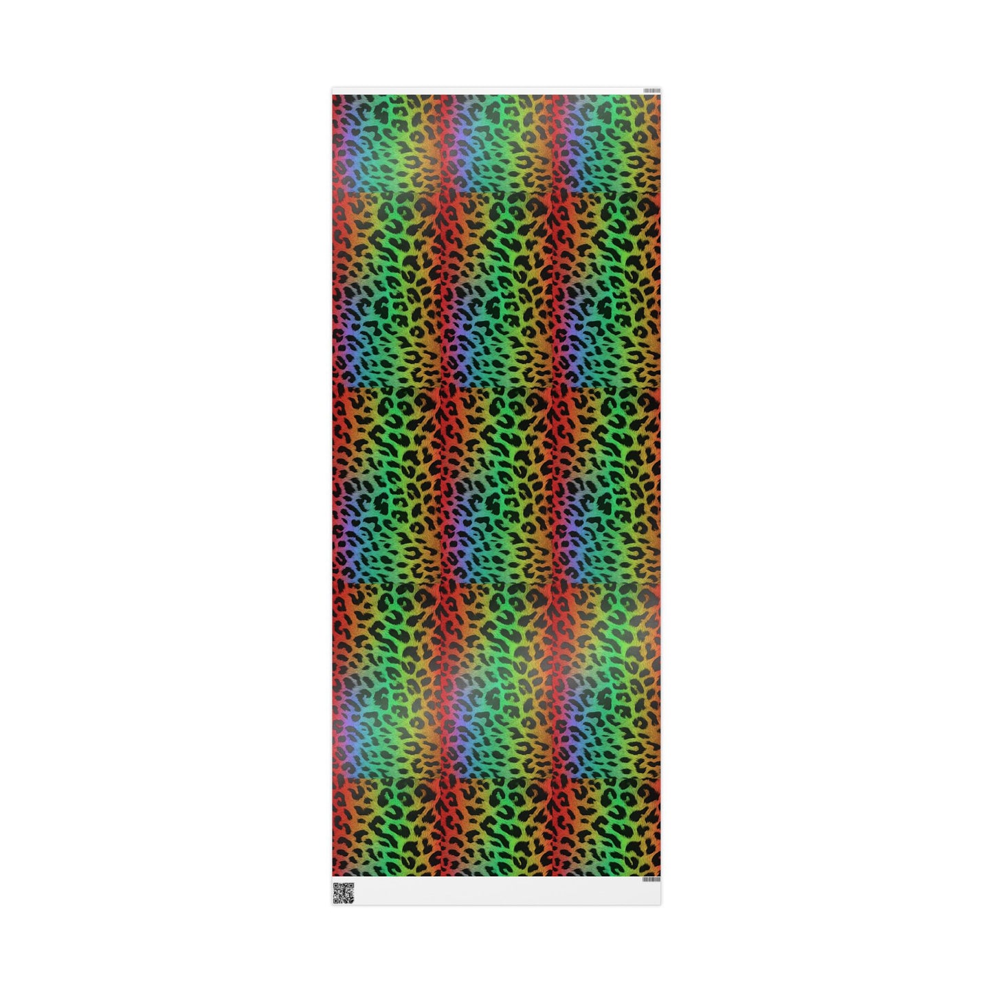 Rainbow leopard wrapping paper