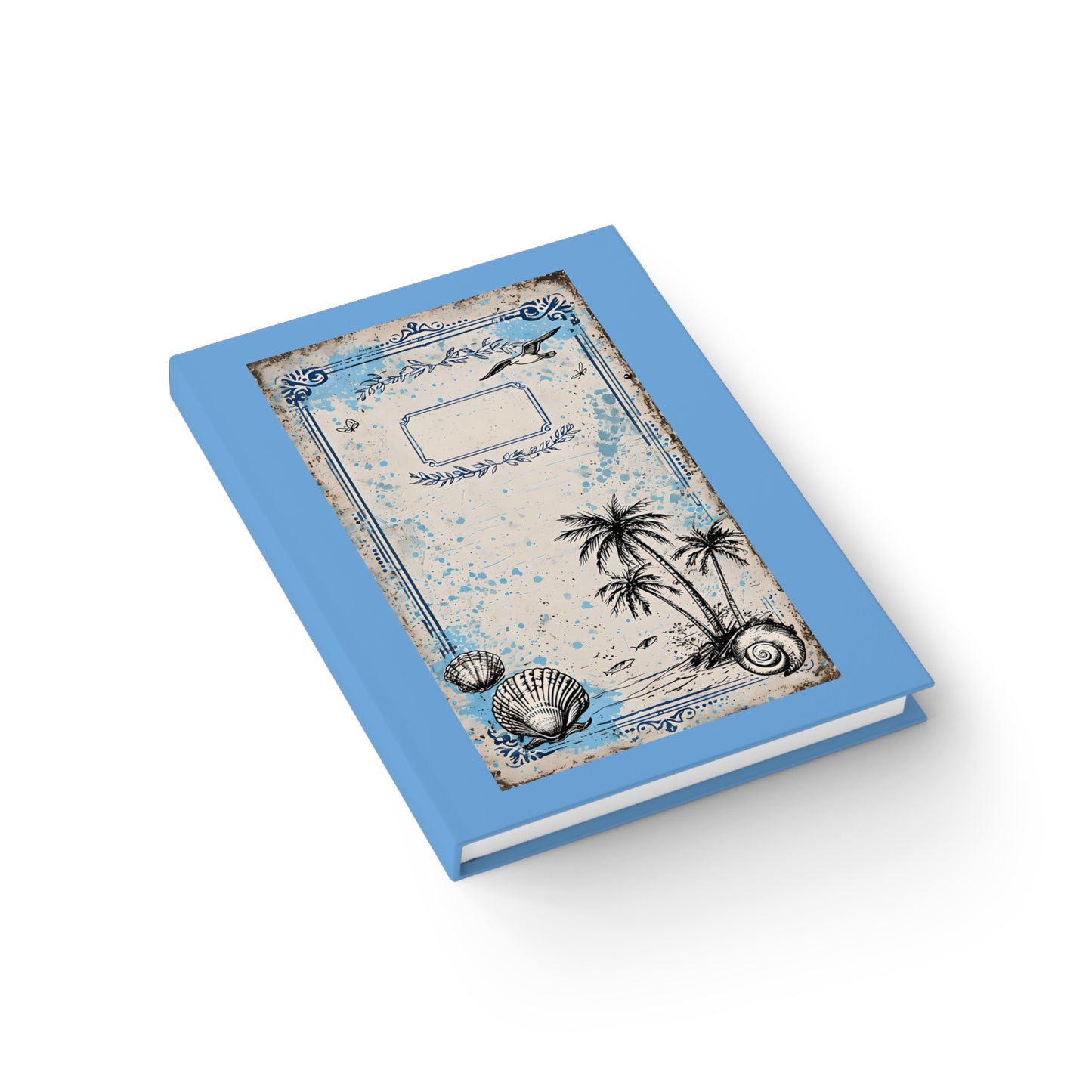 Tropical Beach Journal, Coastal Notebook for Shell Collectors, Travel Diary, Ocean Lovers Gift, Marine Life Writing