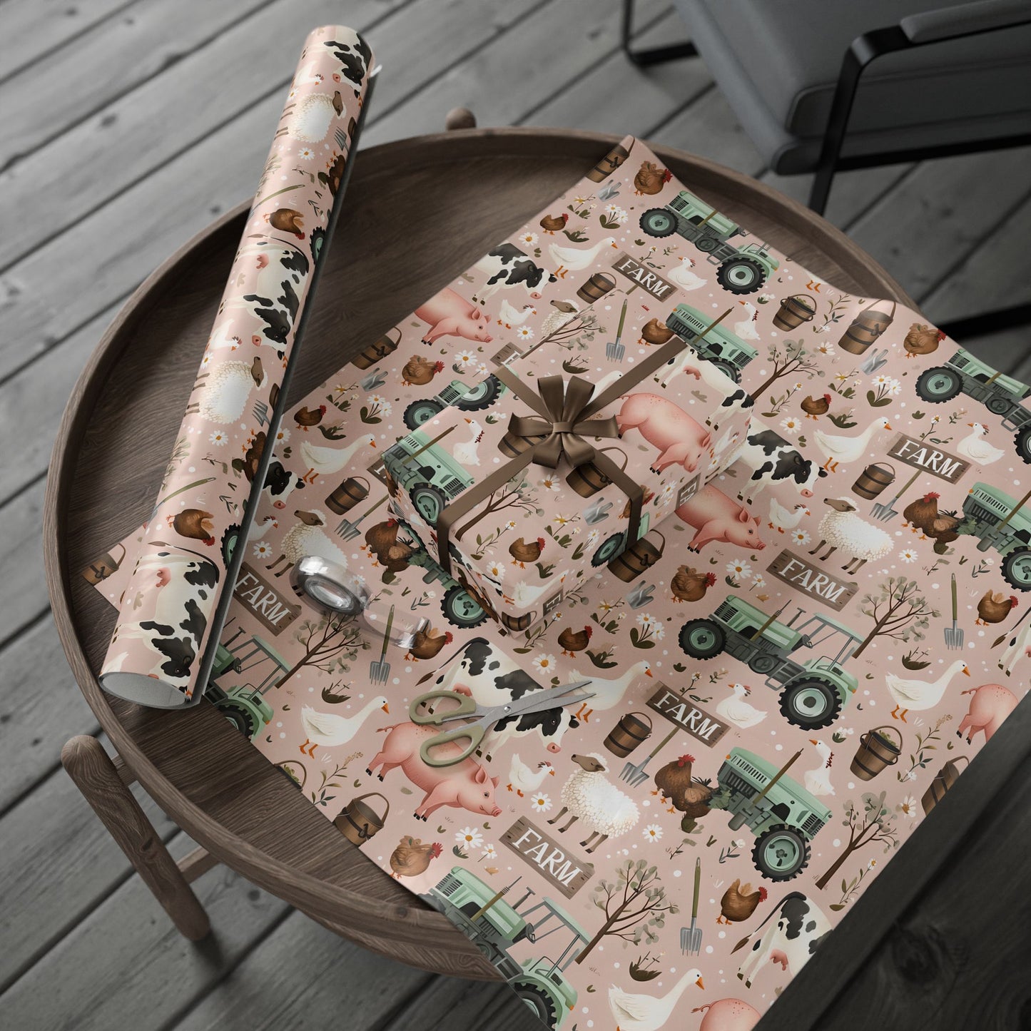 Farm Animals Wrapping Paper
