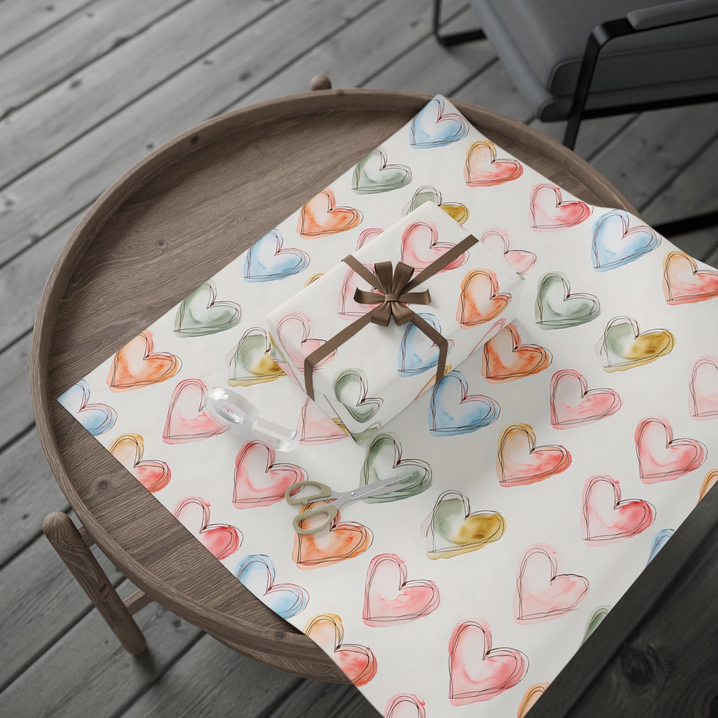 Charming Heart Pattern Wrapping Paper, Ideal for Valentine's Day, Birthdays, Gift Wrapping, Scrapbooking, Craft Projects